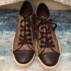 Brown/Tan Coach Sneakers